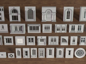 Building Facade Collection 5 - 35 pieces 3D 모델