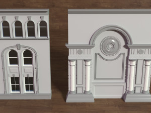 Building Facade Collection 5 - 35 pieces 3D मॉडल