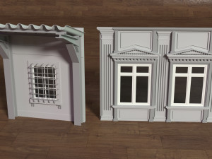 Building Facade Collection 5 - 35 pieces 3D मॉडल