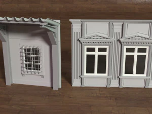 Building Facade Collection 5 - 35 pieces 3D Model