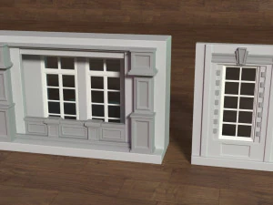 Building Facade Collection 5 - 35 pieces 3D Model