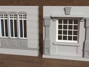 Building Facade Collection 5 - 35 pieces 3D मॉडल