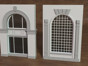 Building Facade Collection 5 - 35 pieces 3D मॉडल
