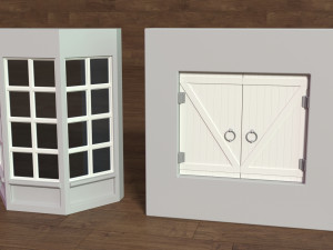 Building Facade Collection 5 - 35 pieces 3D मॉडल