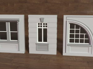 Building Facade Collection 5 - 35 pieces 3D मॉडल