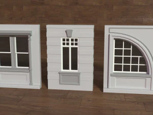 Building Facade Collection 5 - 35 pieces 3D Model