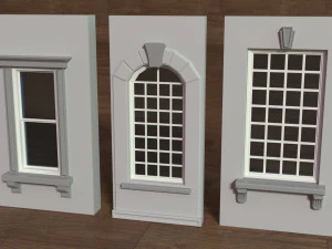 Building Facade Collection 5 - 35 pieces 3D Model