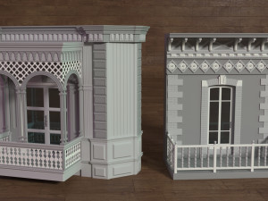 Building Facade Collection 6 - 18 pieces 3D 모델