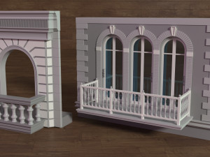 Building Facade Collection 6 - 18 pieces 3D 모델