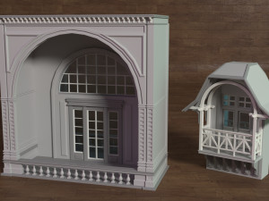Building Facade Collection 6 - 18 pieces 3D 모델