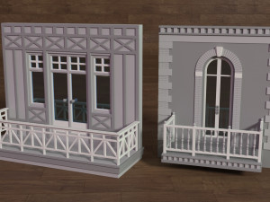Building Facade Collection 6 - 18 pieces 3D 모델