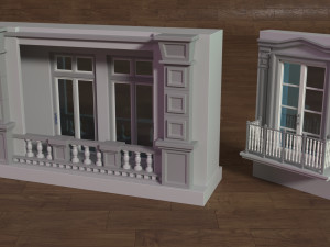 Building Facade Collection 6 - 18 pieces 3D 모델