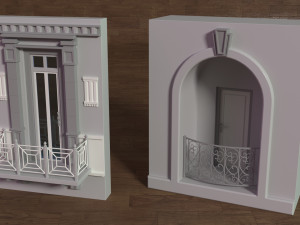 Building Facade Collection 6 - 18 pieces 3D 모델