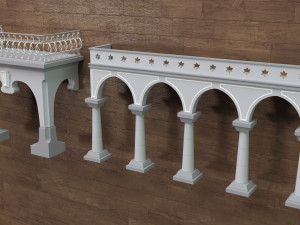 Building Facade Collection 7 - 88 pieces 3D Model