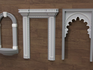 Building Facade Collection 7 - 88 pieces 3D Model