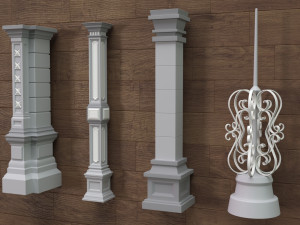 Building Facade Collection 7 - 88 pieces 3D Model