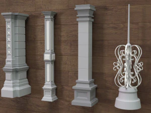 Building Facade Collection 7 - 88 pieces 3D Model