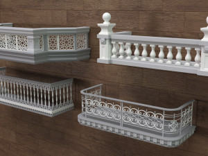 Building Facade Collection 7 - 88 pieces 3D Model