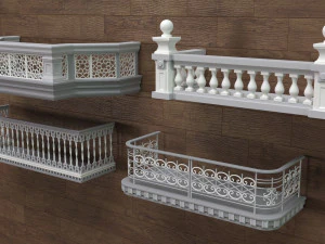 Building Facade Collection 7 - 88 pieces 3D Model