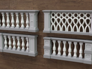 Building Facade Collection 7 - 88 pieces 3D Model
