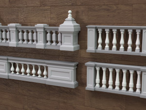Building Facade Collection 7 - 88 pieces 3D Model