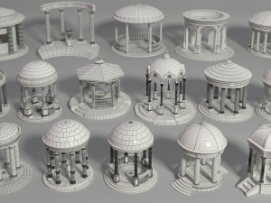 Rotundas - 16 pieces 3D मॉडल