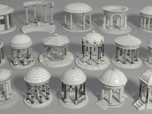 Rotundas - 16 pieces 3D Model
