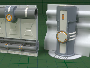 Industrial Walls Collection 1 - 20 pieces Modelo 3D