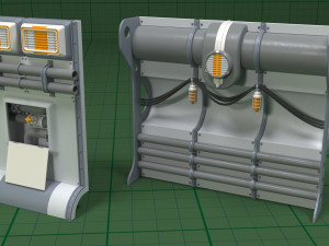 Industrial Walls Collection 2 - 16 pieces 3D Model
