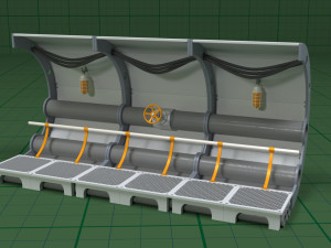 Industrial Walls Collection 2 - 16 pieces 3D Model