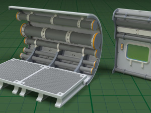 Industrial Walls Collection 2 - 16 pieces 3D Model