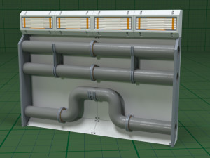 Industrial Walls Collection 2 - 16 pieces 3D Model