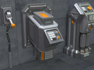 SCI-FI Switches - 10 pieces 3D Modell