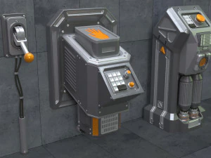 SCI-FI Switches - 10 pieces 3D Model