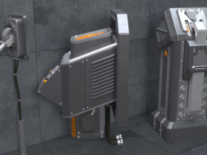 SCI-FI Switches - 10 pieces 3D Modell