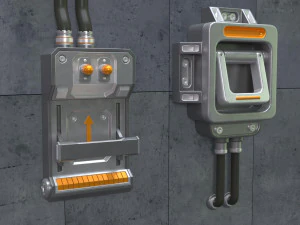 SCI-FI Switches - 10 pieces 3D Model