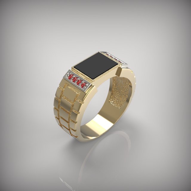 v002 men ring 3Dプリントモデル .c4d .max .obj .3ds .fbx .stl .blend 