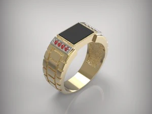 v002男士戒指 3D 打印模型