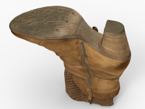 woman boot 3d scanned 3D Model
