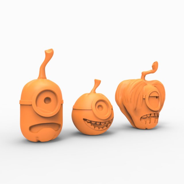 pumpkin minion 3d print Modello di stampa 3D .c4d .max .obj .3ds .fbx .stl .blend 