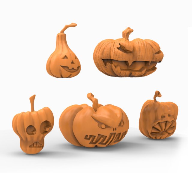 pumpkin 3d print 3Dプリントモデル .c4d .max .obj .3ds .fbx .stl .blend 