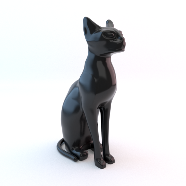 the sculpture of the goddess bastet interior 3D Model .c4d .max .obj .3ds .fbx .stl .blend 