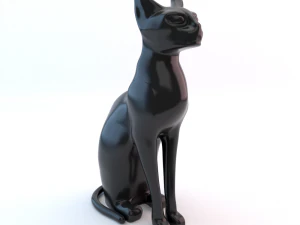 a escultura da deusa bastet interior Modelo 3D