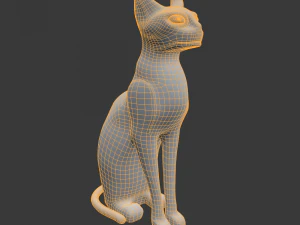 the sculpture of the goddess bastet interior 3D Model