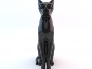 the sculpture of the goddess bastet interior 3D Model