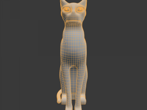the sculpture of the goddess bastet interior 3D Model