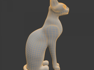 the sculpture of the goddess bastet interior 3D Model