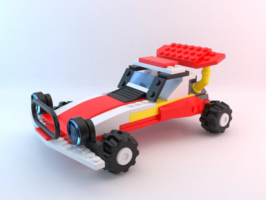 lego sport car 3D Model .c4d .max .obj .3ds .fbx .stl .blend 