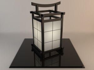 japanese lamp 001 3D Model