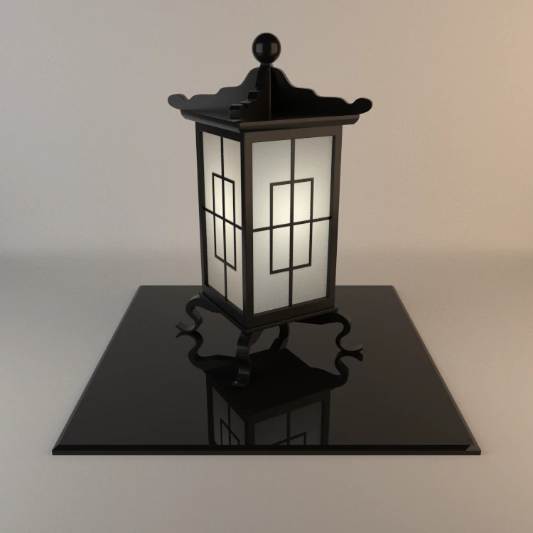 japanese lamp 002 3D Model .c4d .max .obj .3ds .fbx .stl .blend 